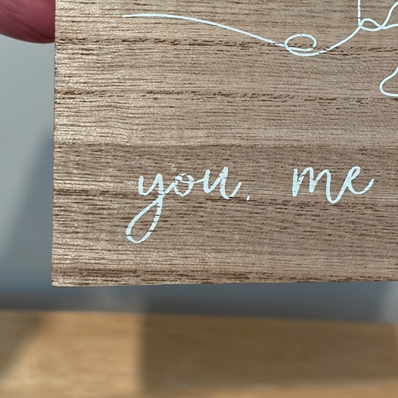 You me and the dog block sign decor-Christmas gift dog lover-NEW - Picture 4 of 11